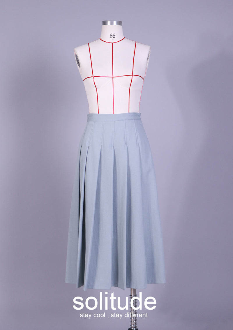 Light Grey Pleated Skirt