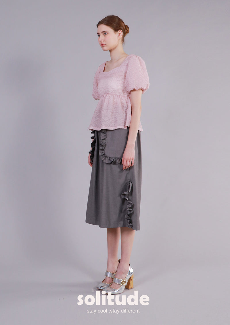 Pink Puff Sleeved Top