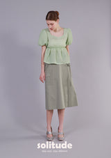 Green Puff Sleeved Top