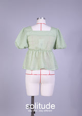 Green Puff Sleeved Top