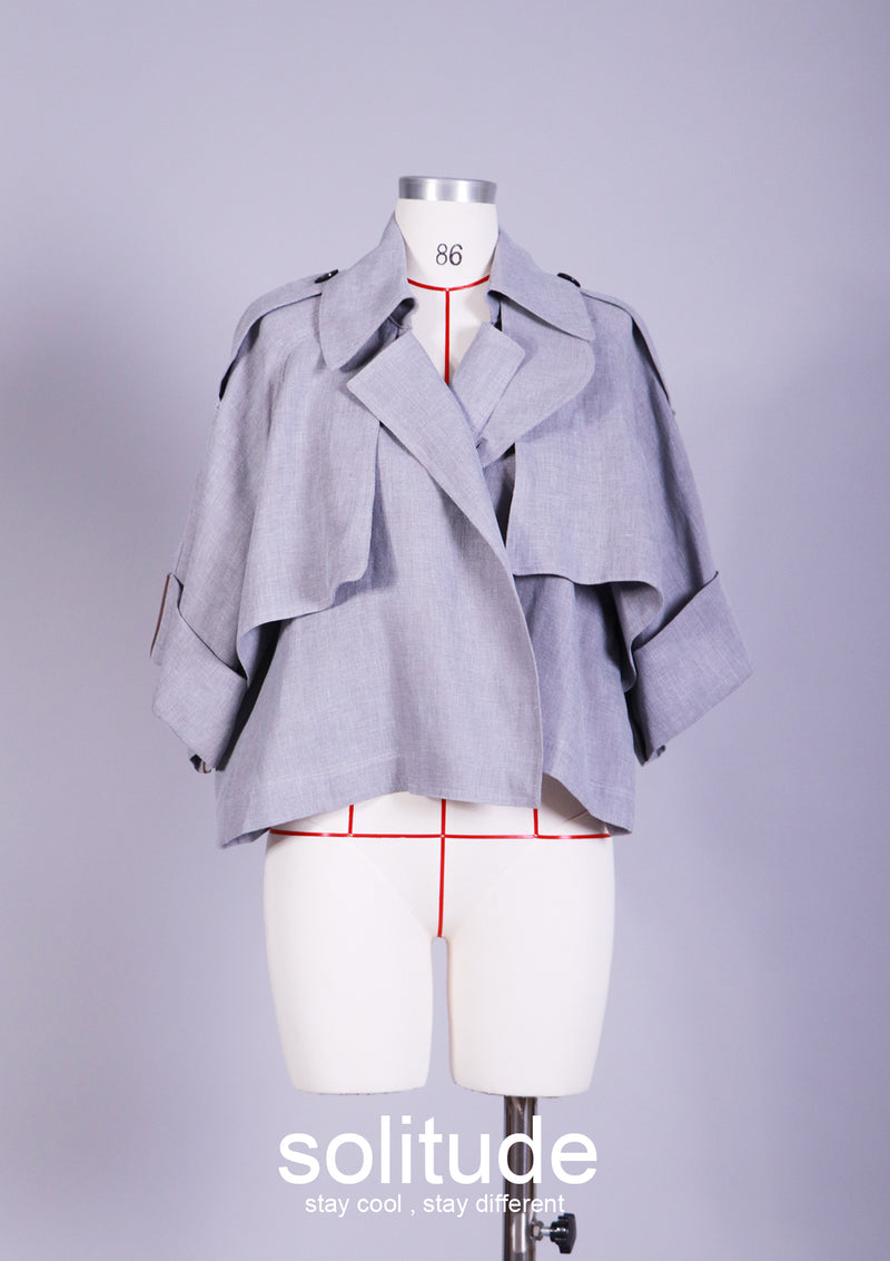 Grey Drop Shoulder Jacket