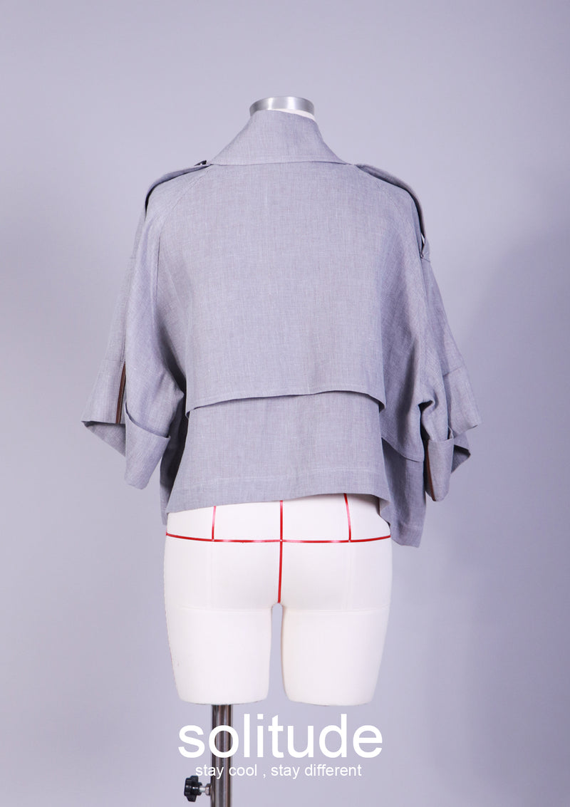 Grey Drop Shoulder Jacket