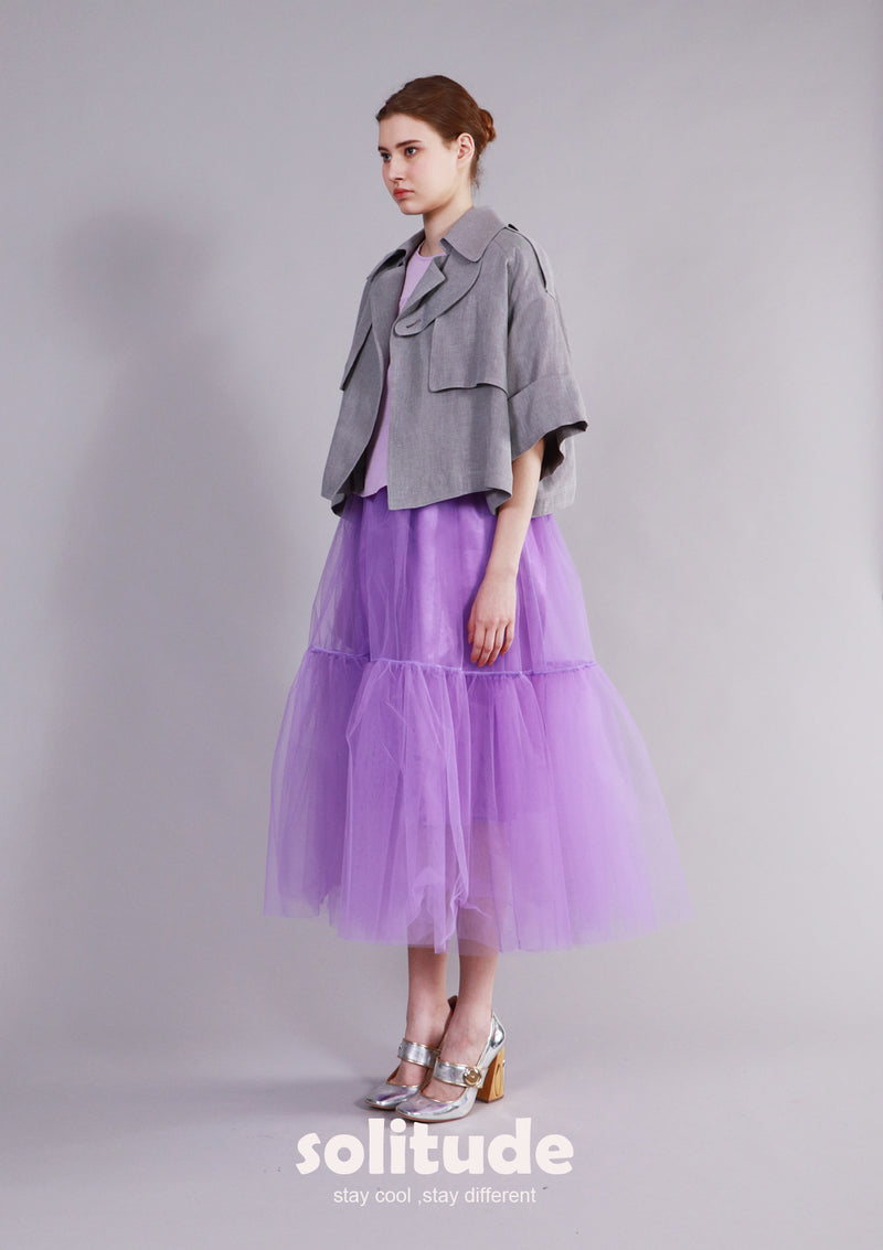 Grey Drop Shoulder Jacket
