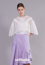 White Ruffled Top