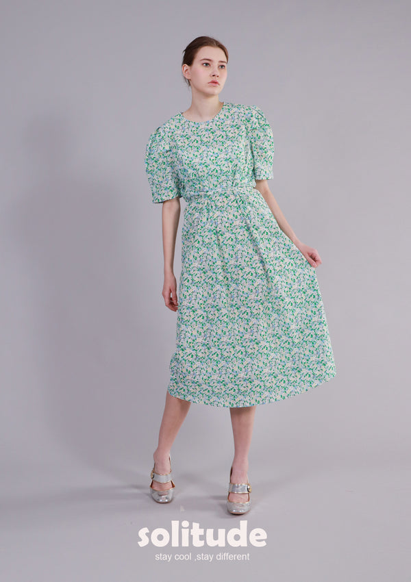 Green Floral-print Dress