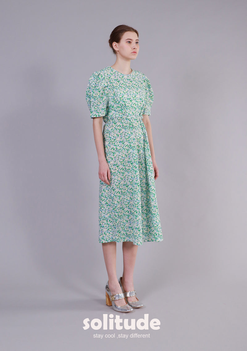 Green Floral-print Dress