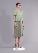 Green Pocket Woven Skirt