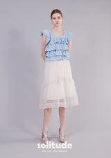 Blue Ruffles Vest