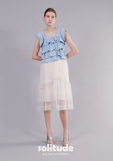 Blue Ruffles Vest