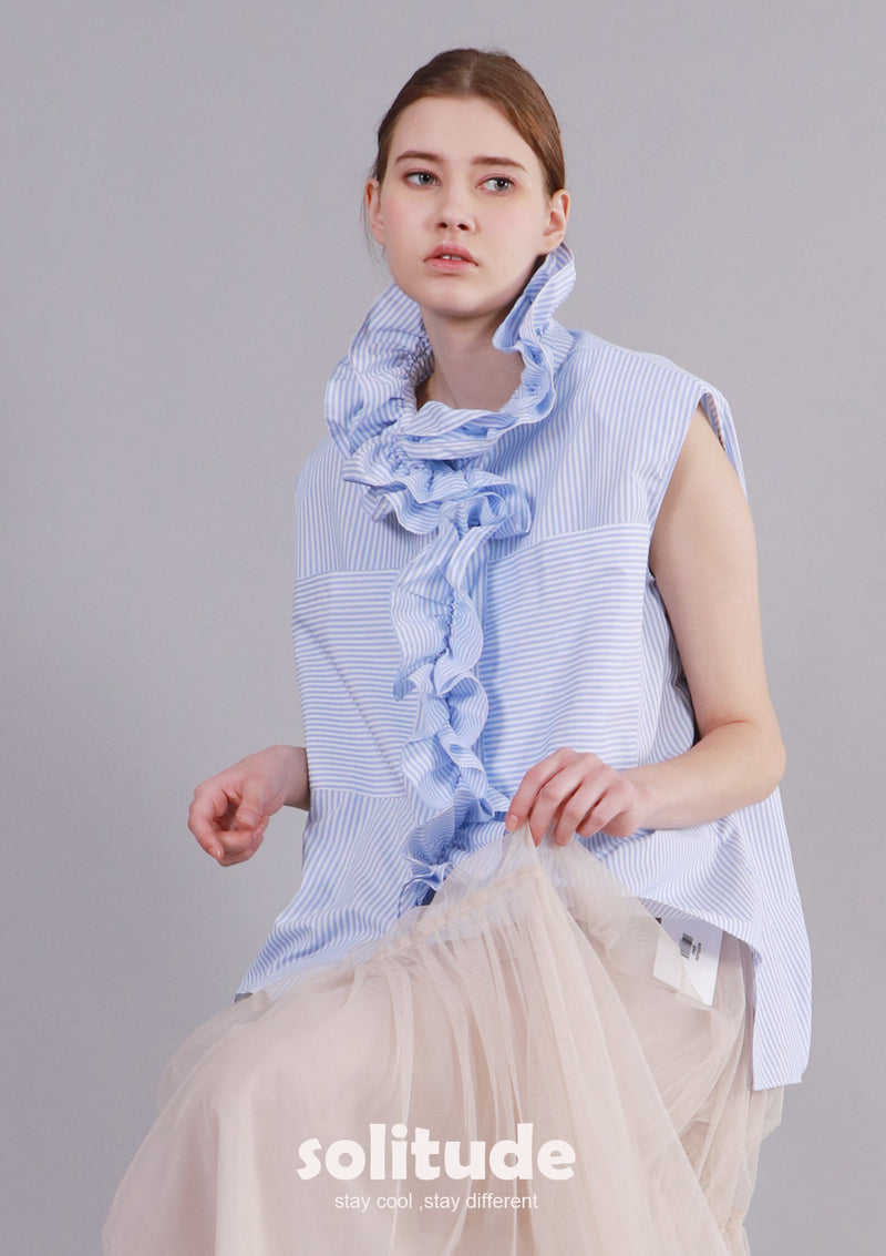 Ruffles Striped Vest