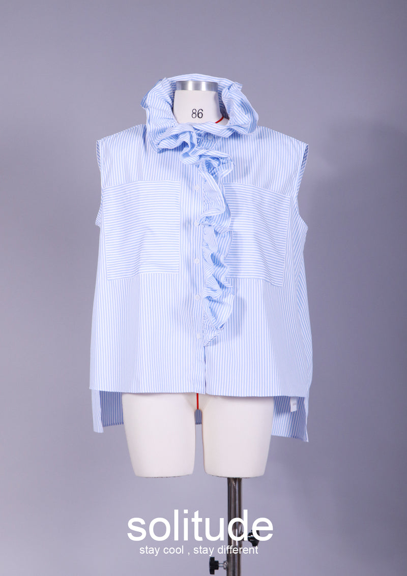 Ruffles Striped Vest