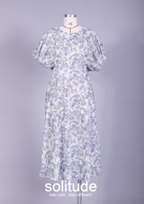 Blue Floral-print Dress