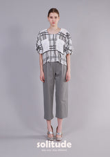 White Checked Top