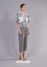 White Checked Top