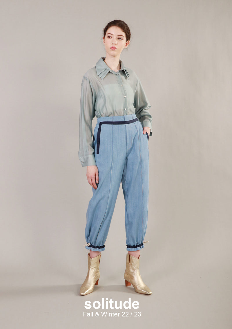 Drawstring Denim Pants