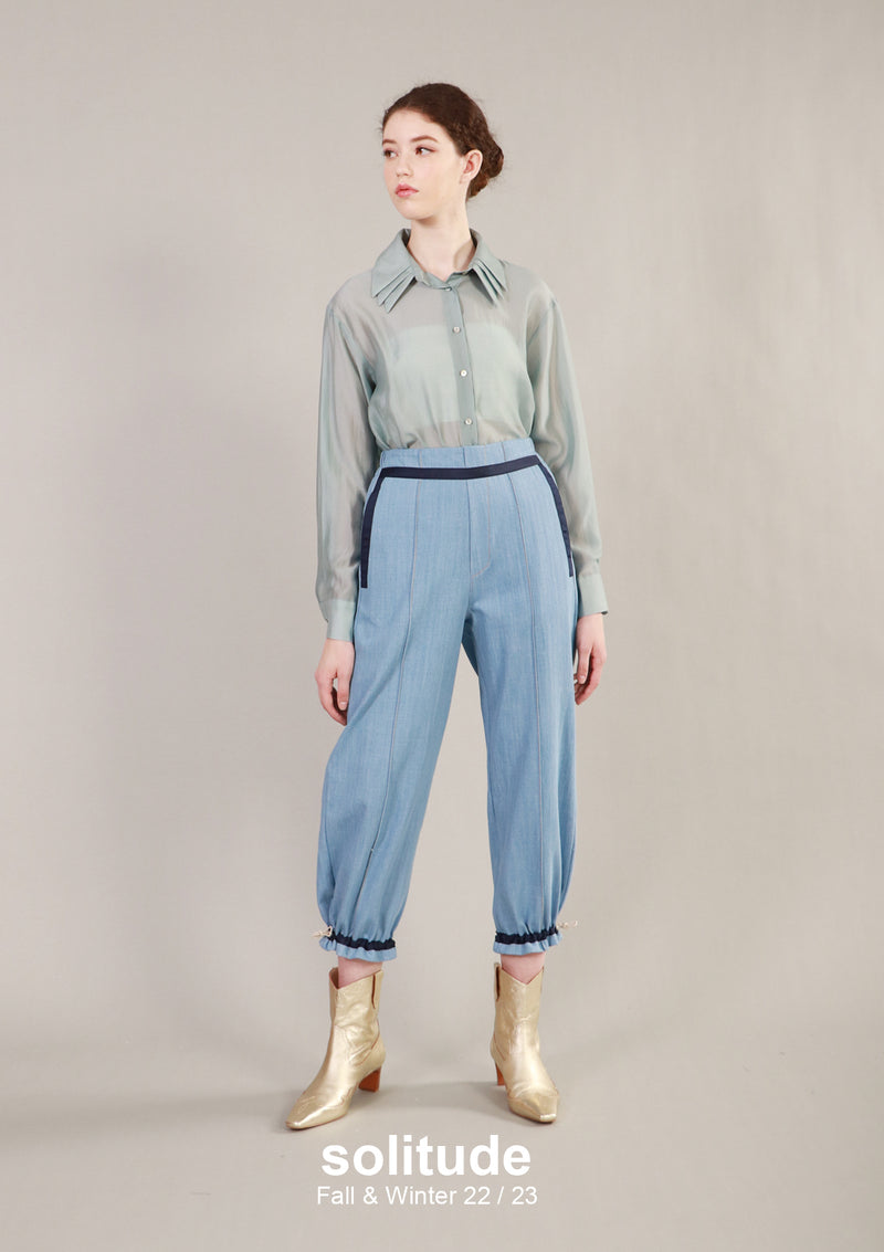 Drawstring Denim Pants
