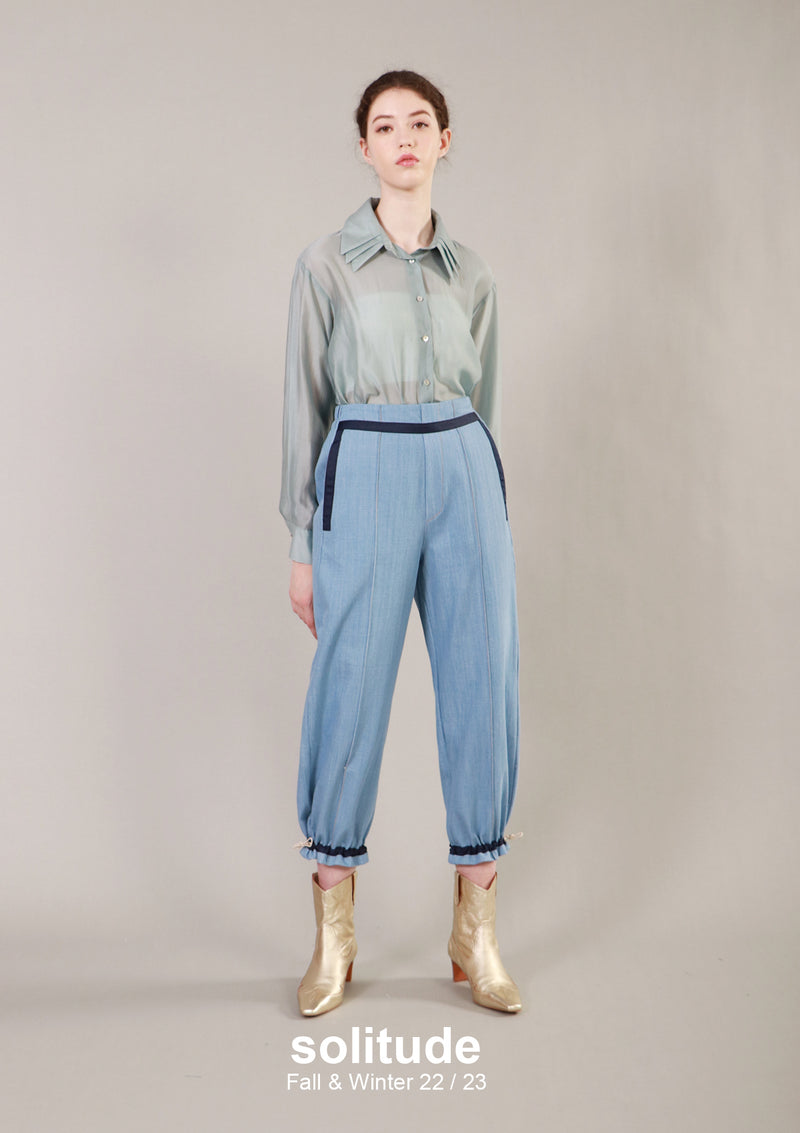 Drawstring Denim Pants