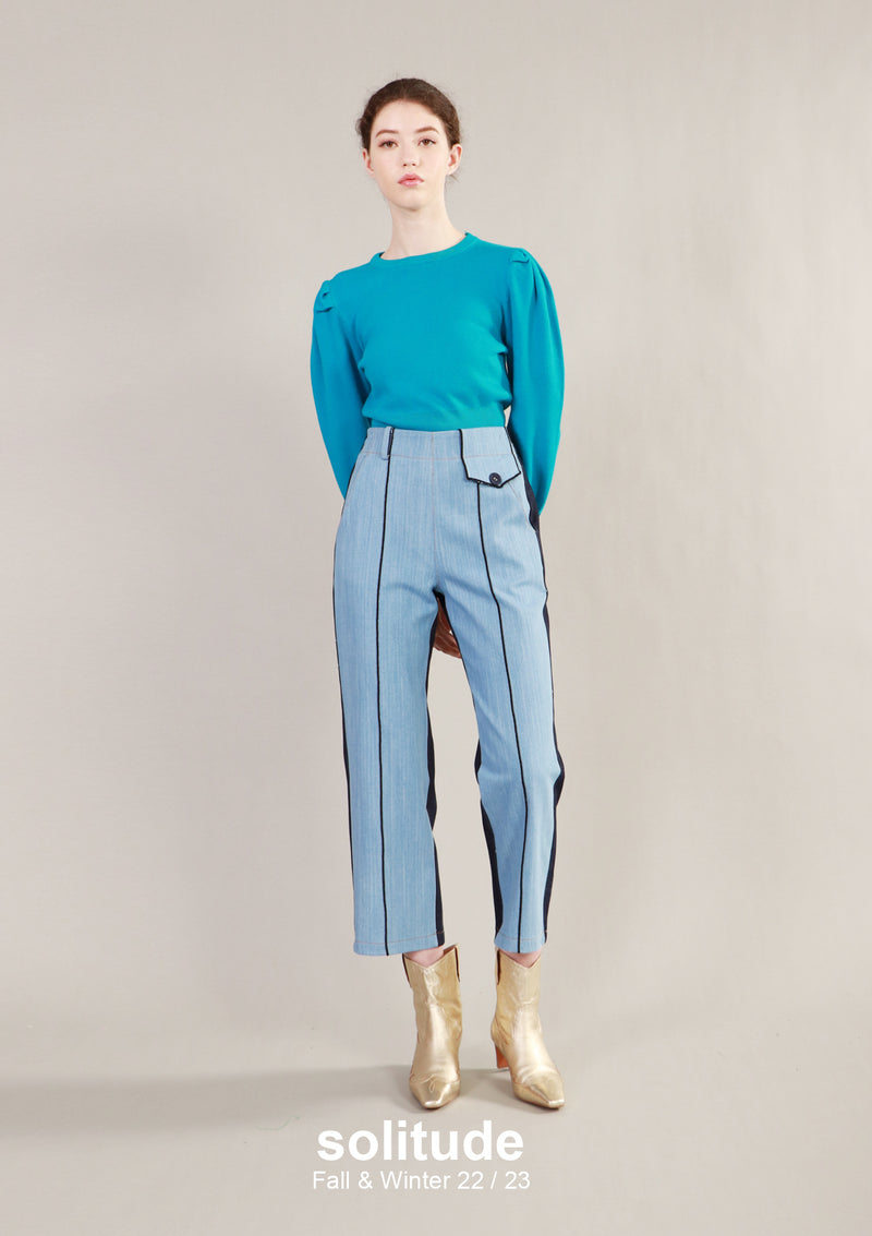 Straight Leg Denim Pants