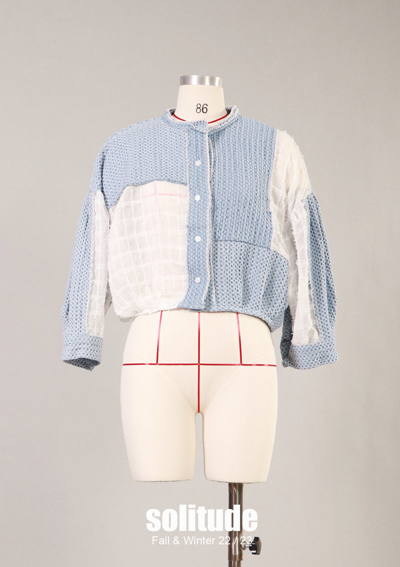 Mixed Fabric Top