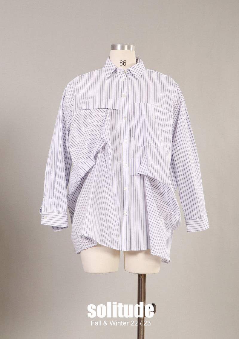 Asymmetric Striped Shirt