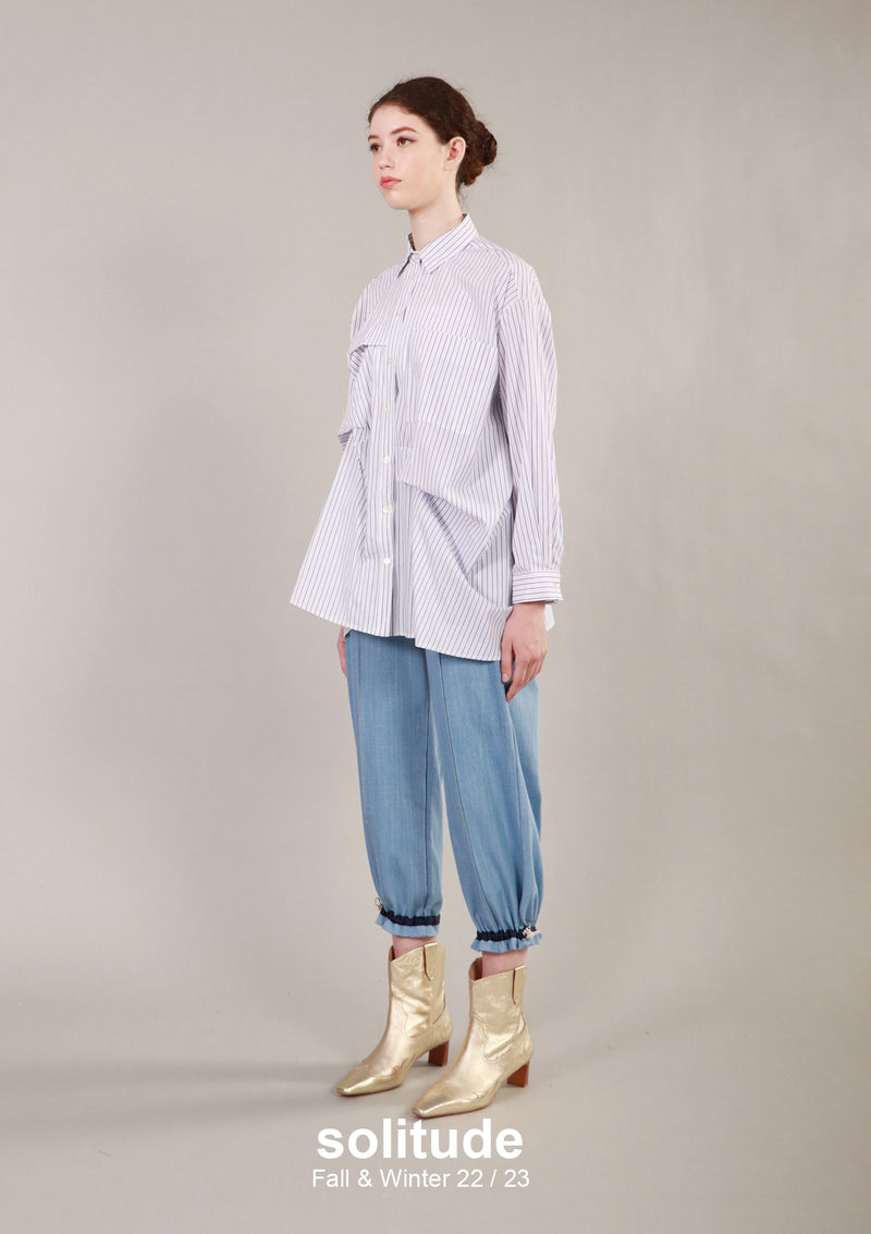 Asymmetric Striped Shirt