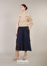 Ruffles Dark Denim Pants