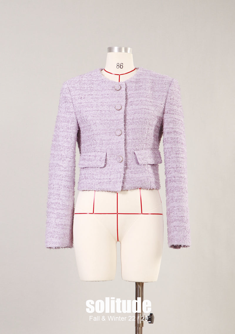 Purple Cropped Jacket