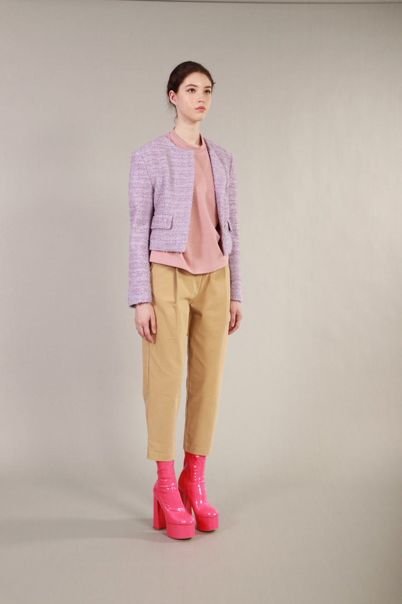 Purple Cropped Jacket