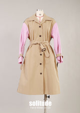 Mixed Fabric Coat