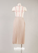 Beige Pleated Skirt