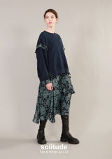 Layered Floral Print Dress