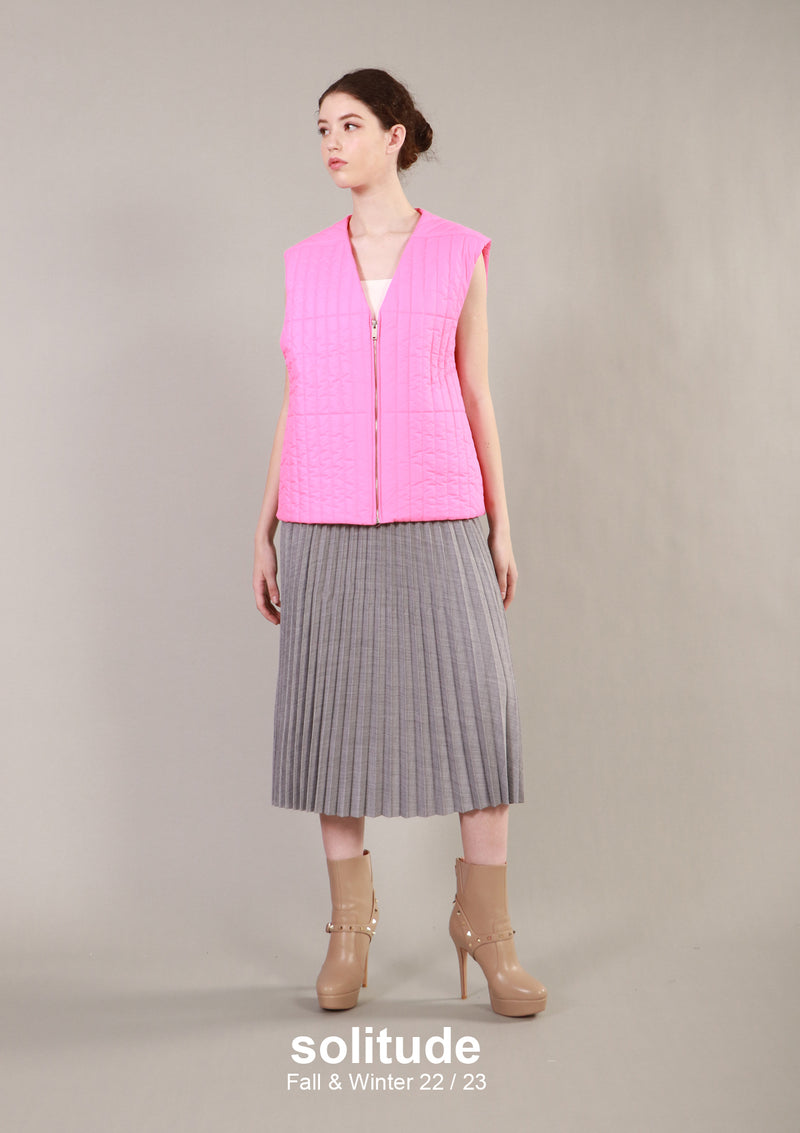 Pink Quilted Waistcoat