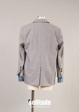 Denim Cuff Blazer