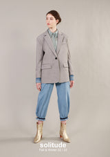 Denim Cuff Blazer