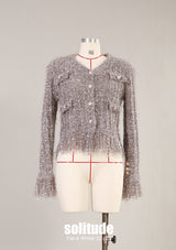 Grey Knit Cardigan