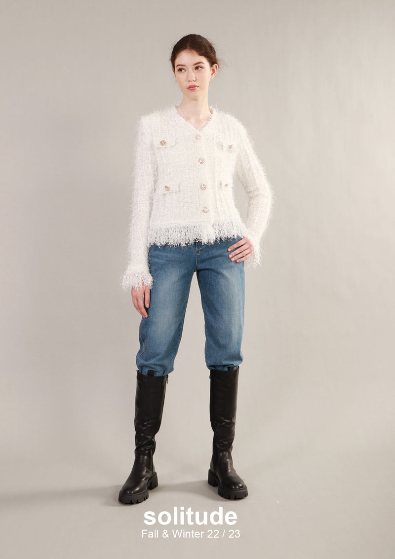 White Knit Cardigan