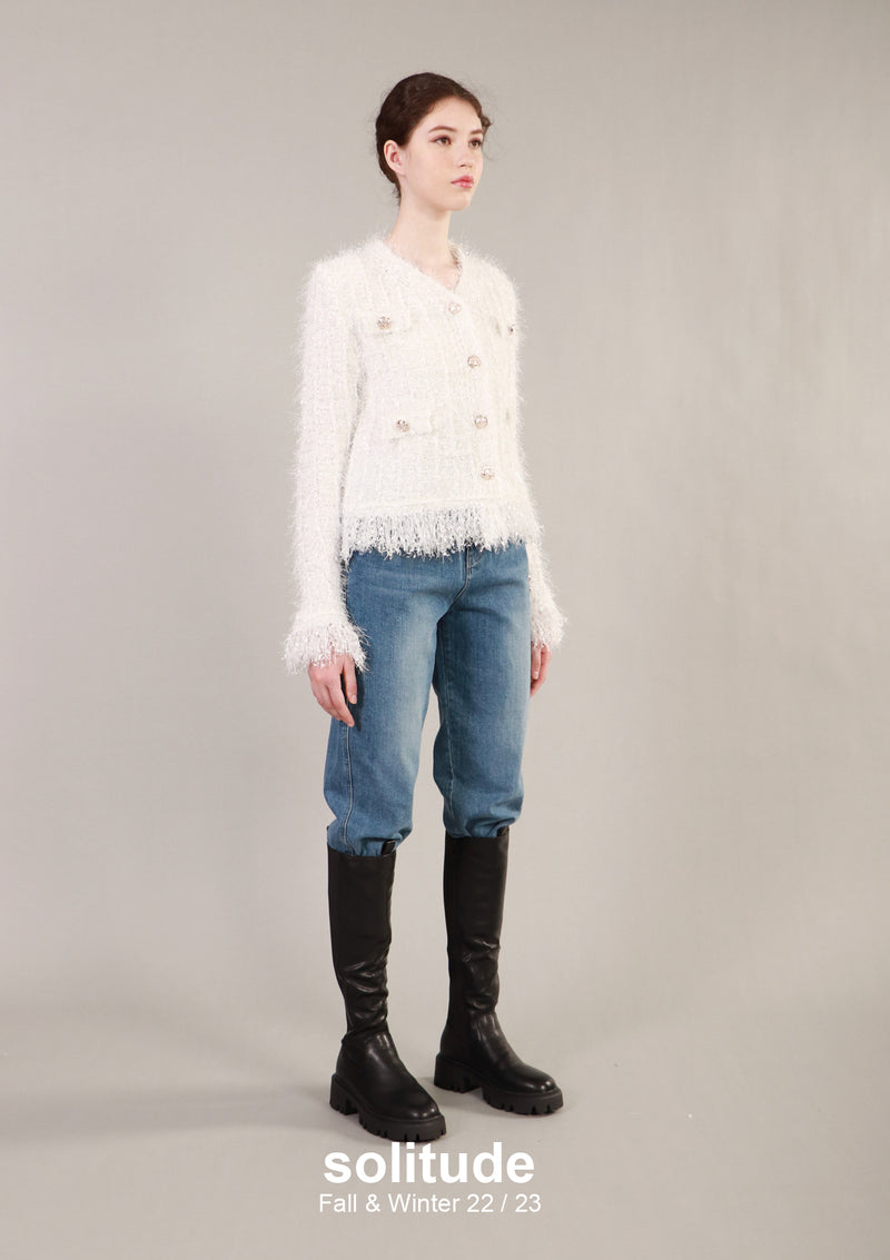 White Knit Cardigan