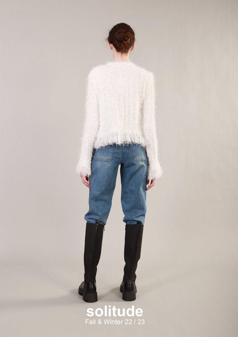 White Knit Cardigan