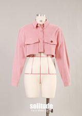 Pink Cropped Shirt
