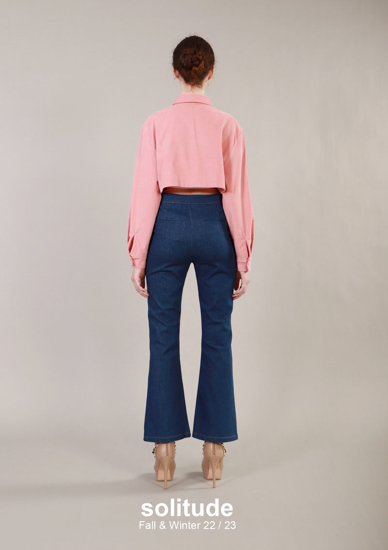 Pink Cropped Shirt