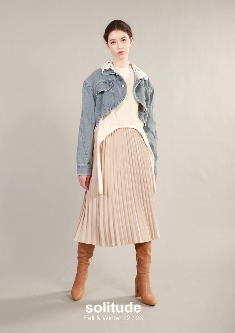 Lace Collar Denim Jacket