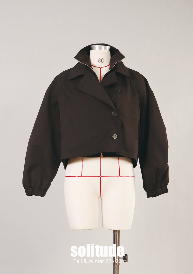 Black Double Collar Jacket