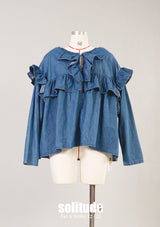 Ruffles Denim Top