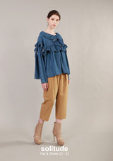 Ruffles Denim Top