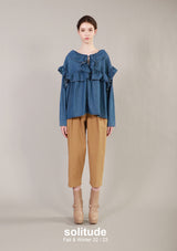 Ruffles Denim Top
