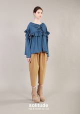 Ruffles Denim Top