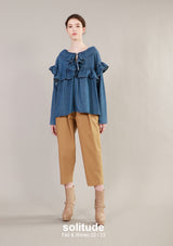 Ruffles Denim Top
