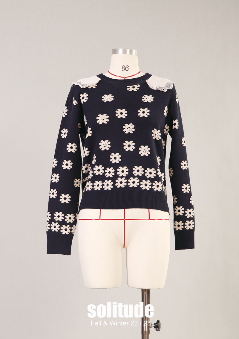 Crystal Embellished Knit Top