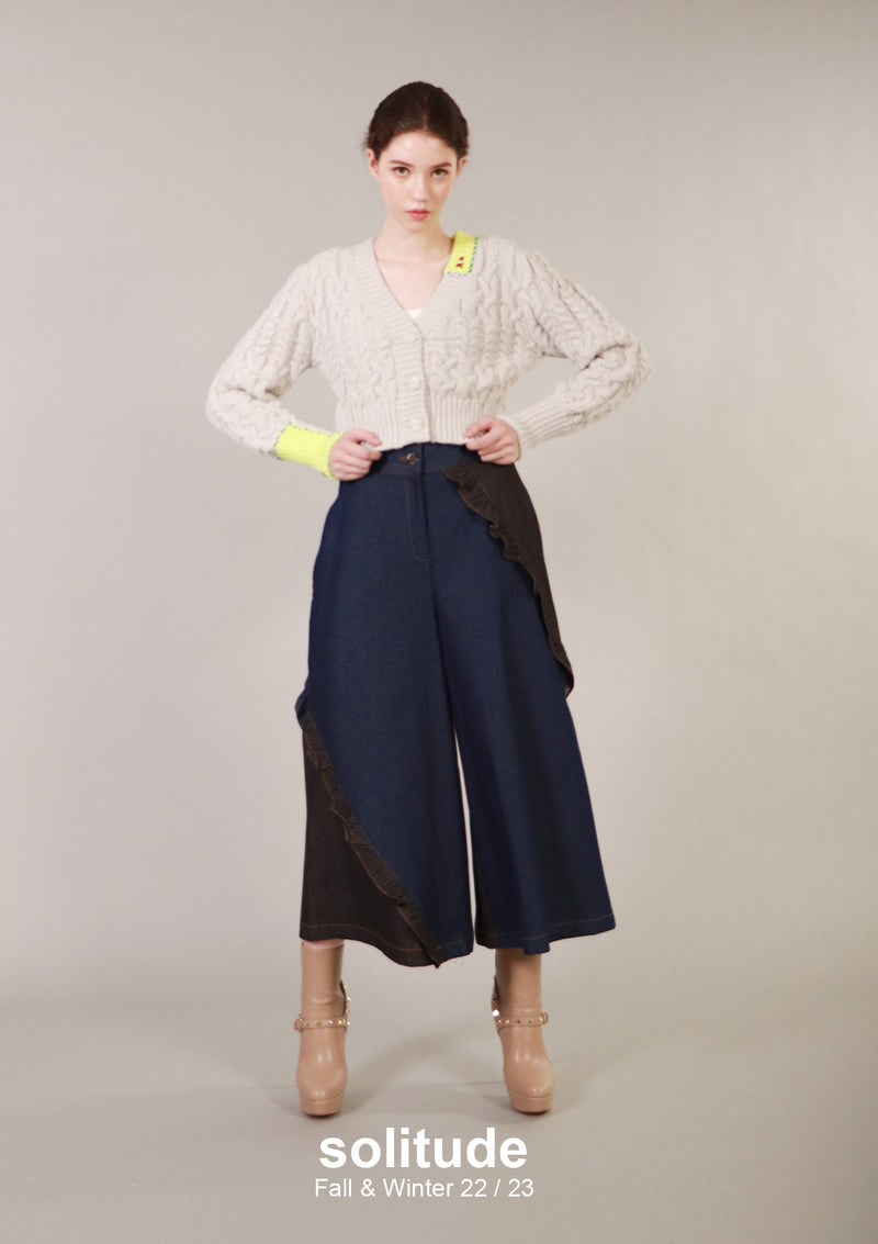 Cropped Knit Cardigan