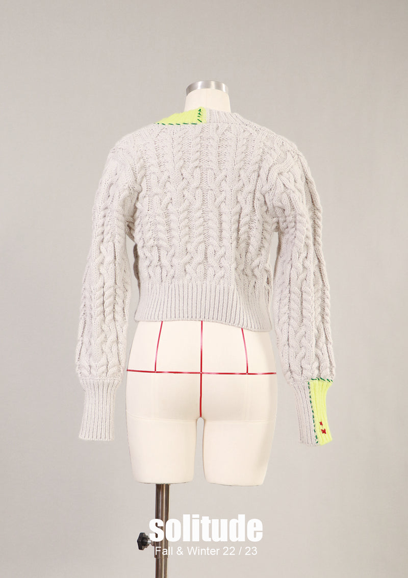 Cropped Knit Cardigan
